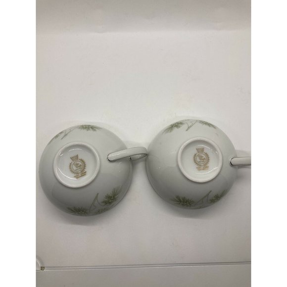 Set 2 Vita Craft Greenbriar Tree Minimalist Fine China Tea Cups Bavaria Germany - Picture 5 of 5